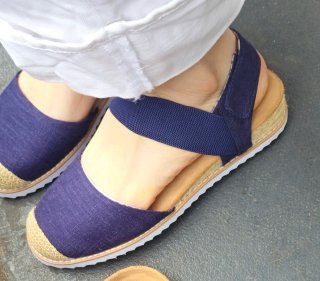 Sandalias/Alpargatas Skechers Azul/Beige