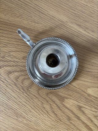 Portacandela vintage "bugia" in metallo argentato