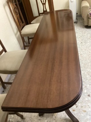 Mesa plegable y 6 sillas de comedor