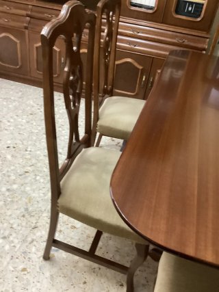 Mesa plegable y 6 sillas de comedor