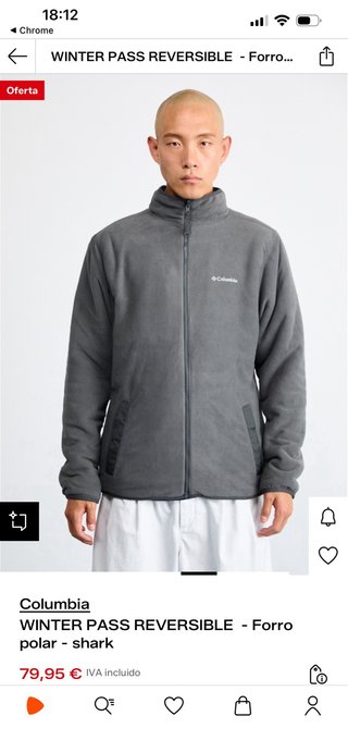 Forro polar reversible Columbia