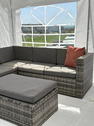 Sofá Rinconera Jardín con Mesa Ratán con Envío