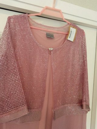 Vestido largo fiesta rosa talla Única. Sisa 46 cm