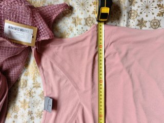 Vestido largo fiesta rosa talla Única. Sisa 46 cm