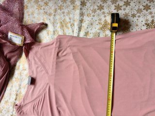 Vestido largo fiesta rosa talla Única. Sisa 46 cm