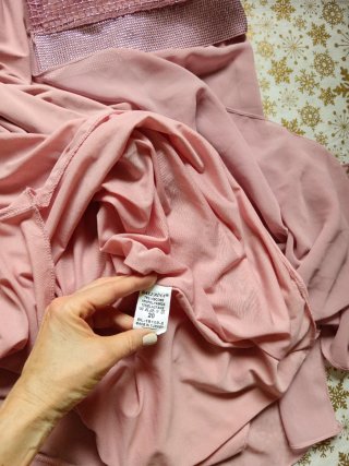 Vestido largo fiesta rosa talla Única. Sisa 46 cm