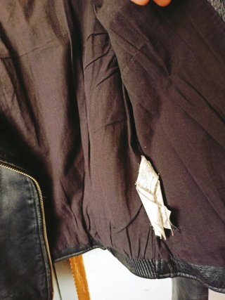 Chaqueta  de Piel Zara Negra