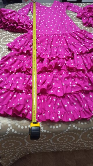 Vestido Gitana Lunares Rosa Talla M