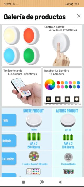 Lámparas Inalámbricas LED Multicolor