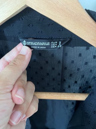 Camisón negro con lunares
