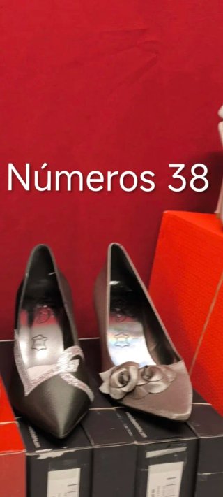 Zapatos de fiesta, dorados y negros talla