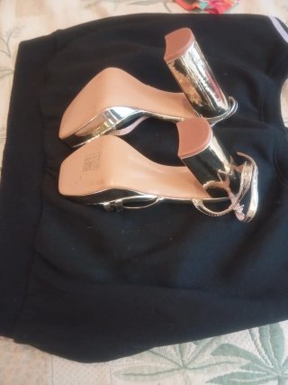 Zapatos de fiesta dorados talla 36