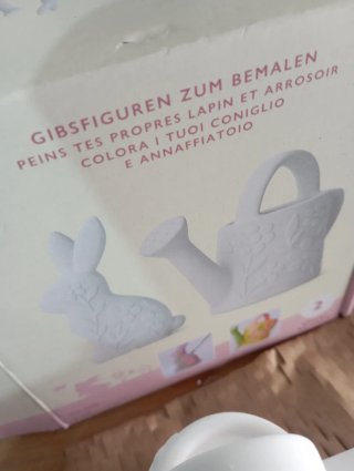 Kit Pittura Figure Gesso Coniglio e Annaffiatoio