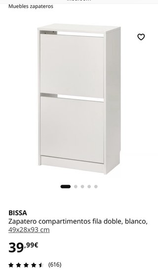 Zapatero Bissa Ikea Blanco