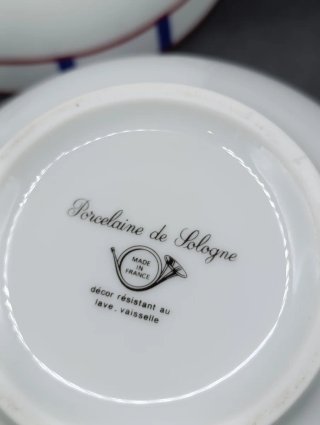 Set 2 bol porcelana francesa Sologne