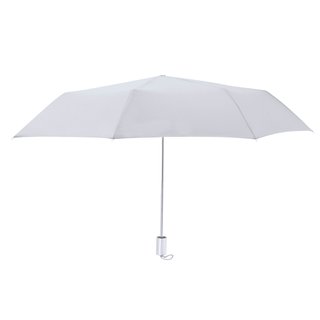 Paraguas plegable azul y blanco