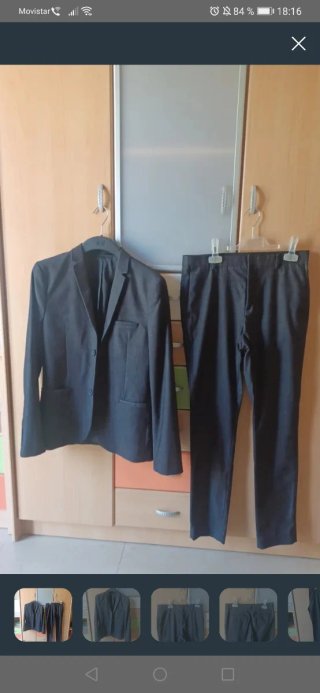 Traje juvenil gris