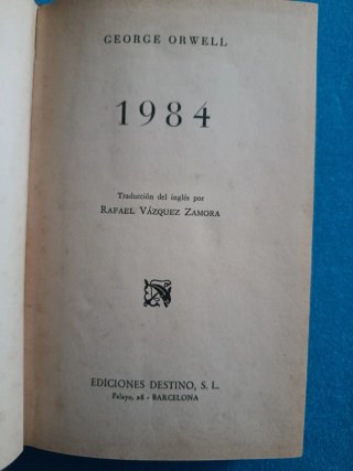 Primera edición español libro 1984 George Orwell