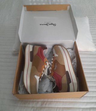 Zapatillas Pepe Jeans Beige y Rojo