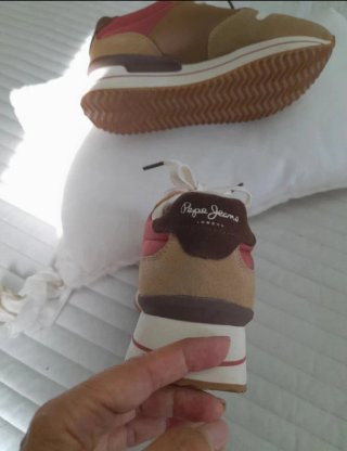 Zapatillas Pepe Jeans Beige y Rojo