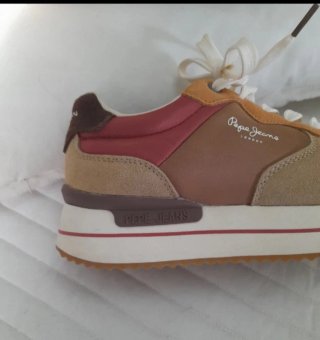 Zapatillas Pepe Jeans Beige y Rojo