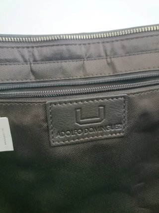 Bolso Adolfo Dominguez Piel Bovina Negro/Marrón