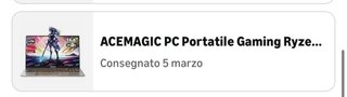 Acemagic Laptop 15.6 Ryzen 7 16GB RAM Grigio