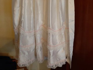 Vestido de comunión blanco y rosa