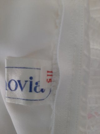 Vestido de comunión blanco y rosa