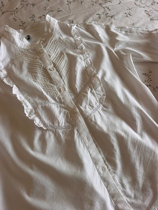 Camisa IKKS blanca con bordados