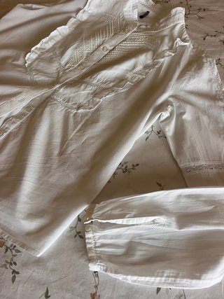 Camisa IKKS blanca con bordados