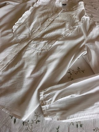 Camisa IKKS blanca con bordados