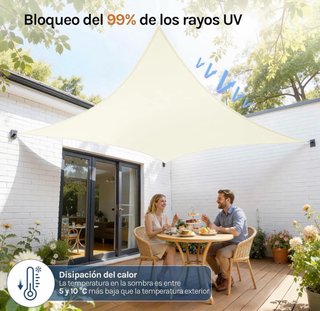 Toldo para terraza color crema