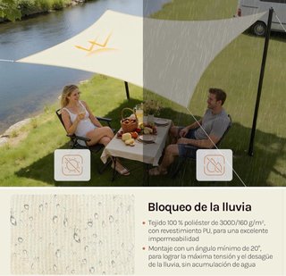 Toldo para terraza color crema