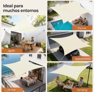 Toldo para terraza color crema