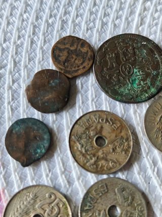Lote monedas antiguas para catalogar