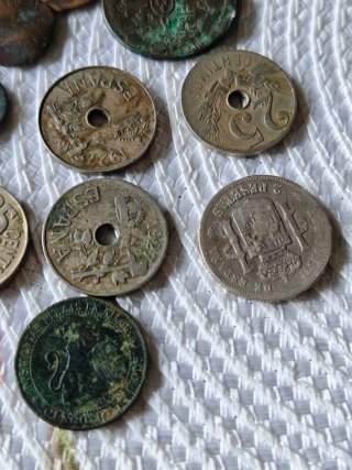 Lote monedas antiguas para catalogar