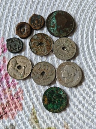 Lote monedas antiguas para catalogar