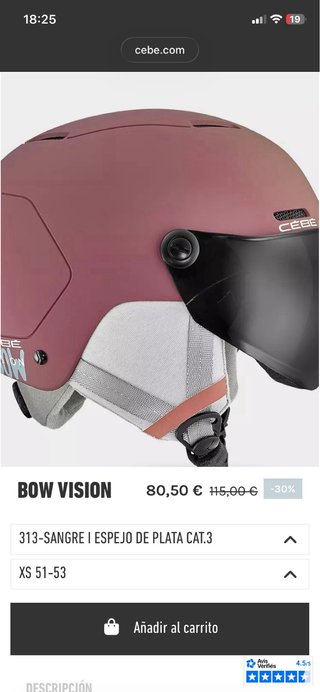 Casco de esquí CÉBÉ con visera
