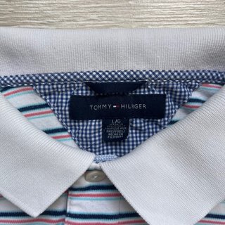 Polo Tommy Hilfiger Rayas L Blanco/Azul/Rojo