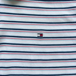Polo Tommy Hilfiger Rayas L Blanco/Azul/Rojo