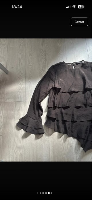 Blusa Zara volantes manga larga