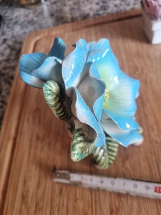 Lote 3 figuras cerámica flores y palomas