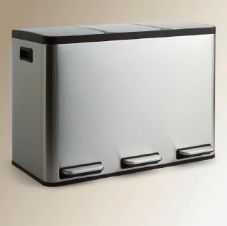 Cubo de basura reciclaje 3 compartimentos