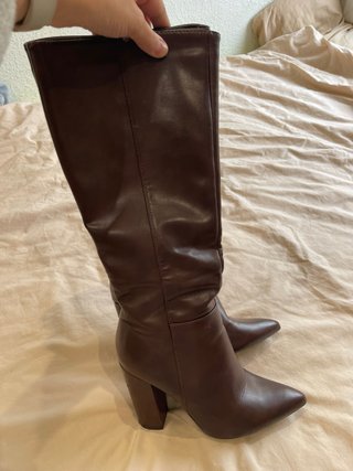 Botas altas marrones tacón