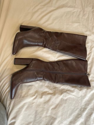 Botas altas marrones tacón