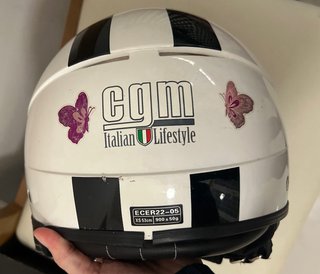 Casco CGM scooter bianco e nero