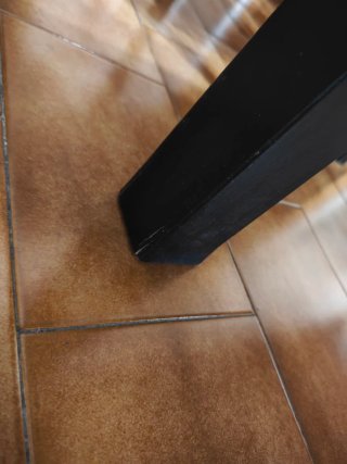 Mesa de comedor de madera negra extensible de 1,75