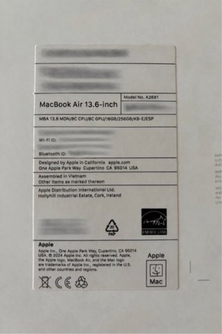 MacBook Air M2 16GB RAM Azul Medianoche