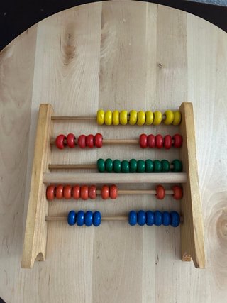Ábaco de madera infantil o para decoración